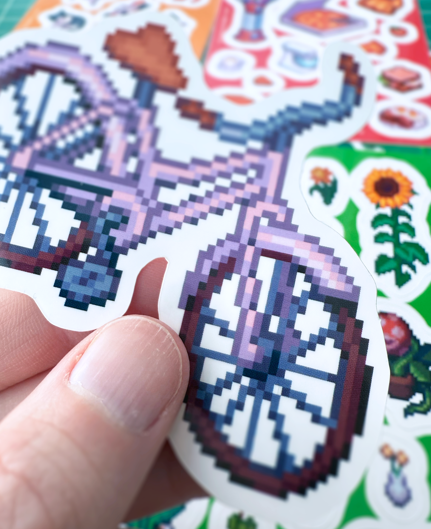 Bicycle pixel art sticker