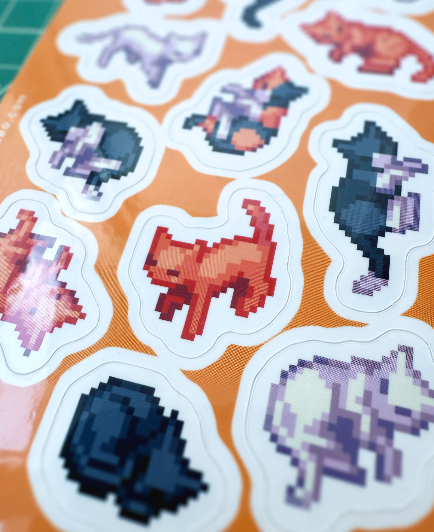 Cats pixel art stickersheet