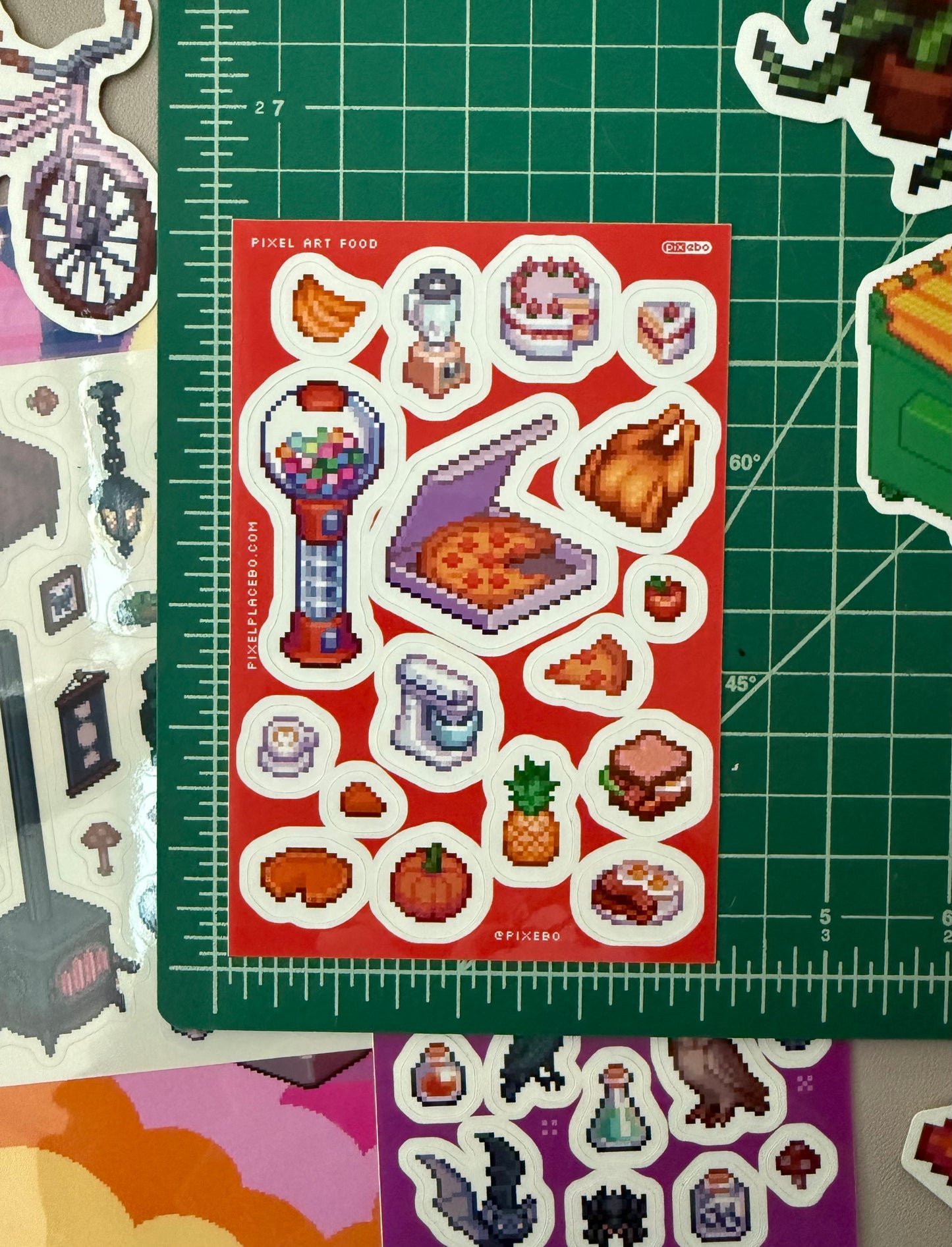Food pixel art stickersheet