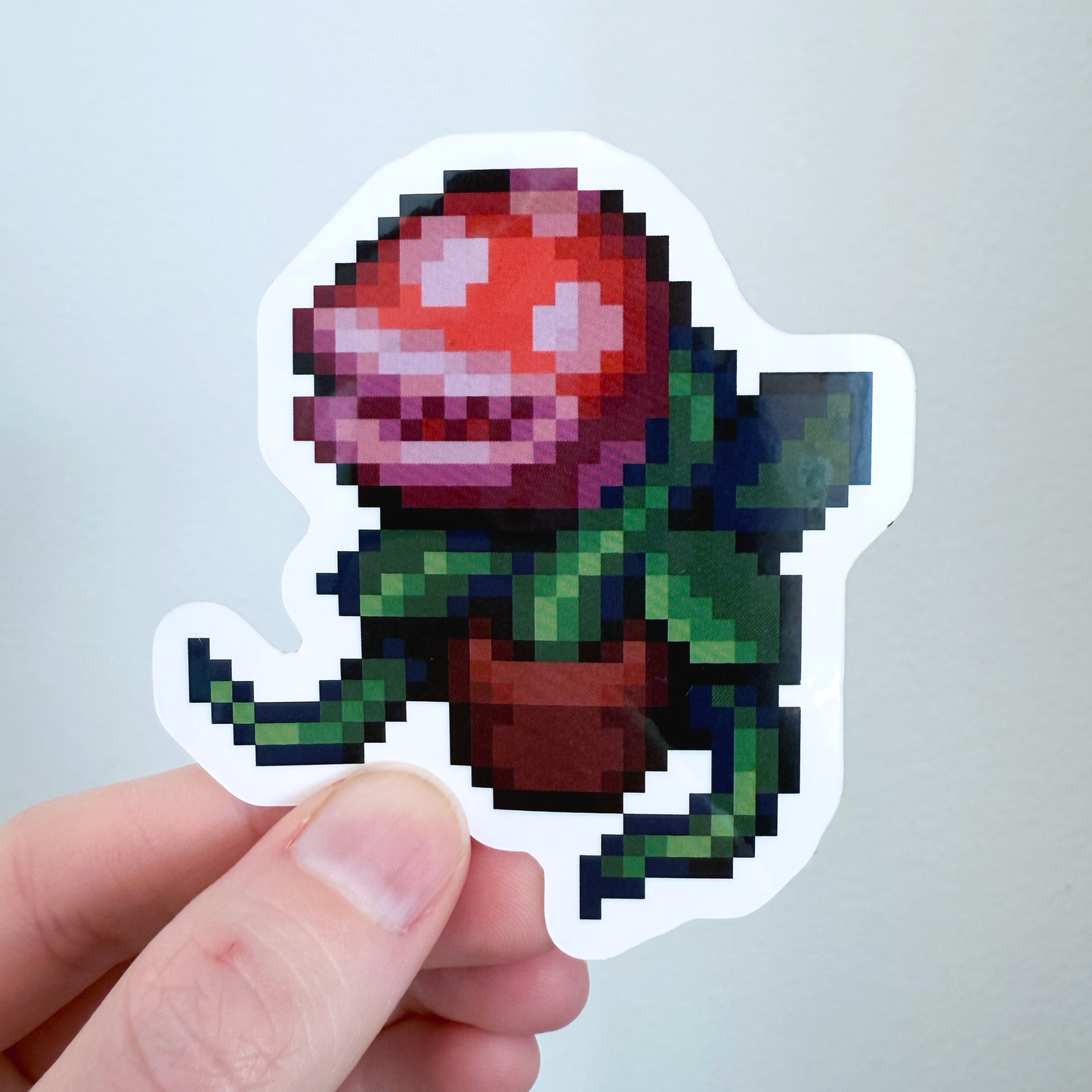 Carnivorous plant pixel art sticker