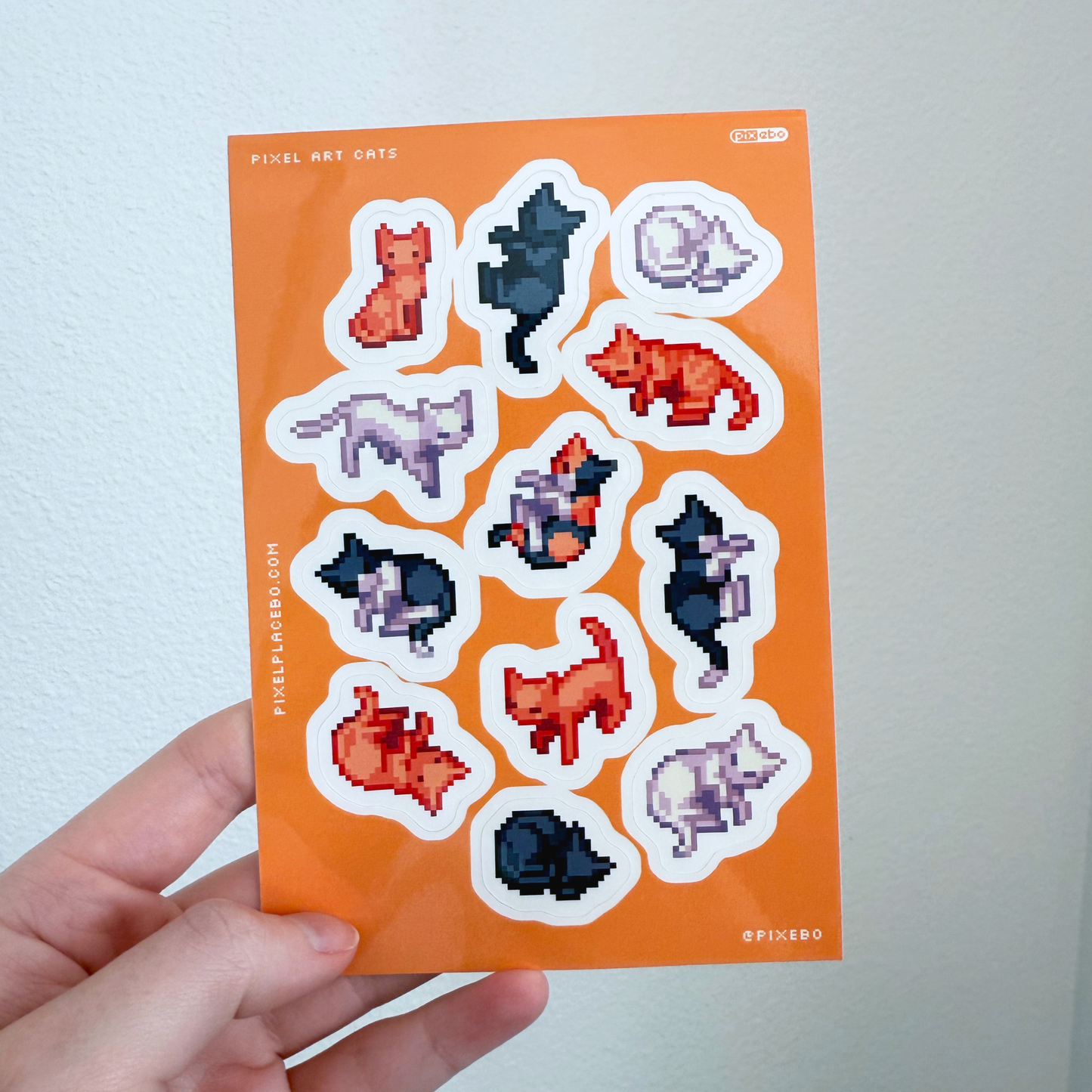 Cats pixel art stickersheet
