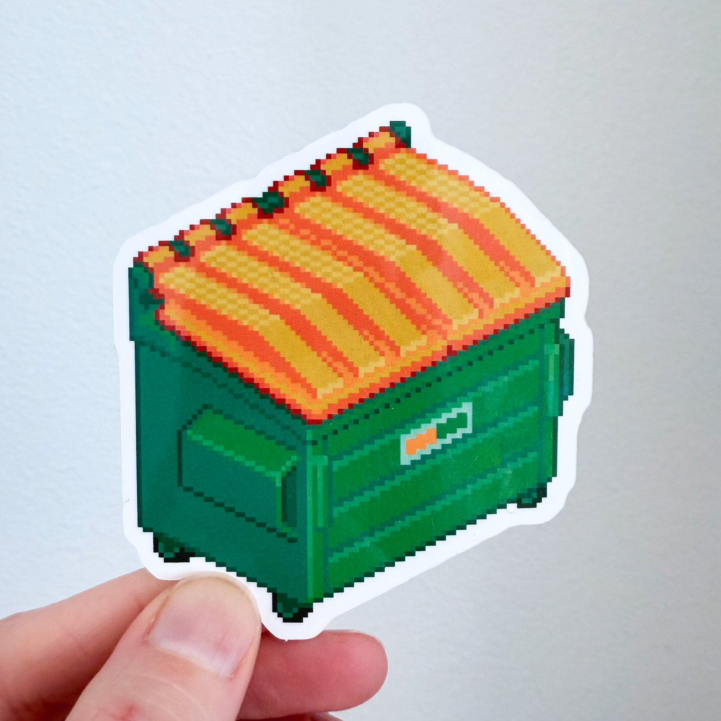 Dumpster pixel art sticker