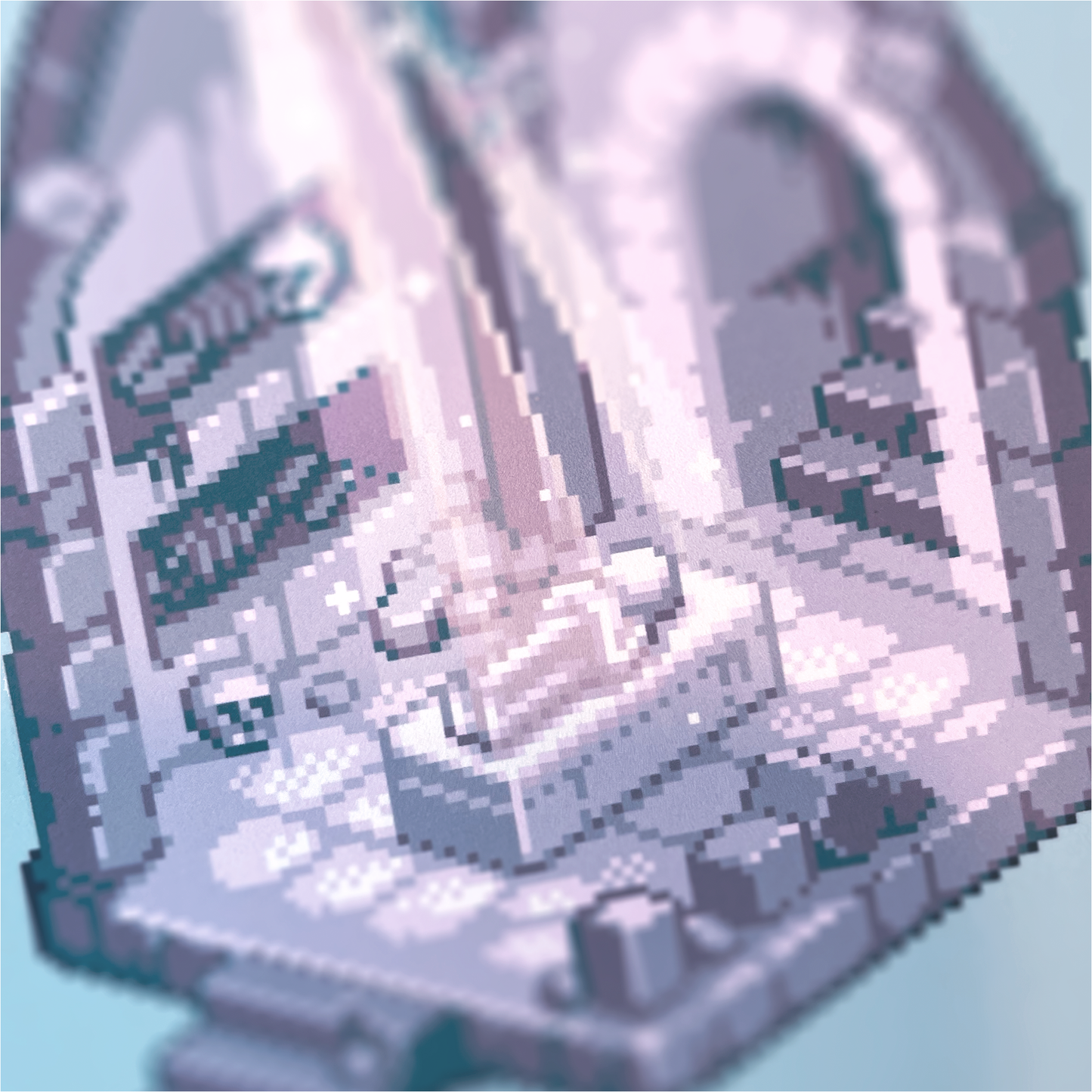 Isometric catacombs pixel art print