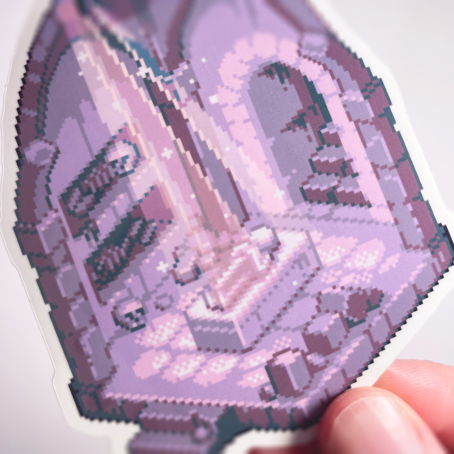 Isometric catacombs pixel art sticker
