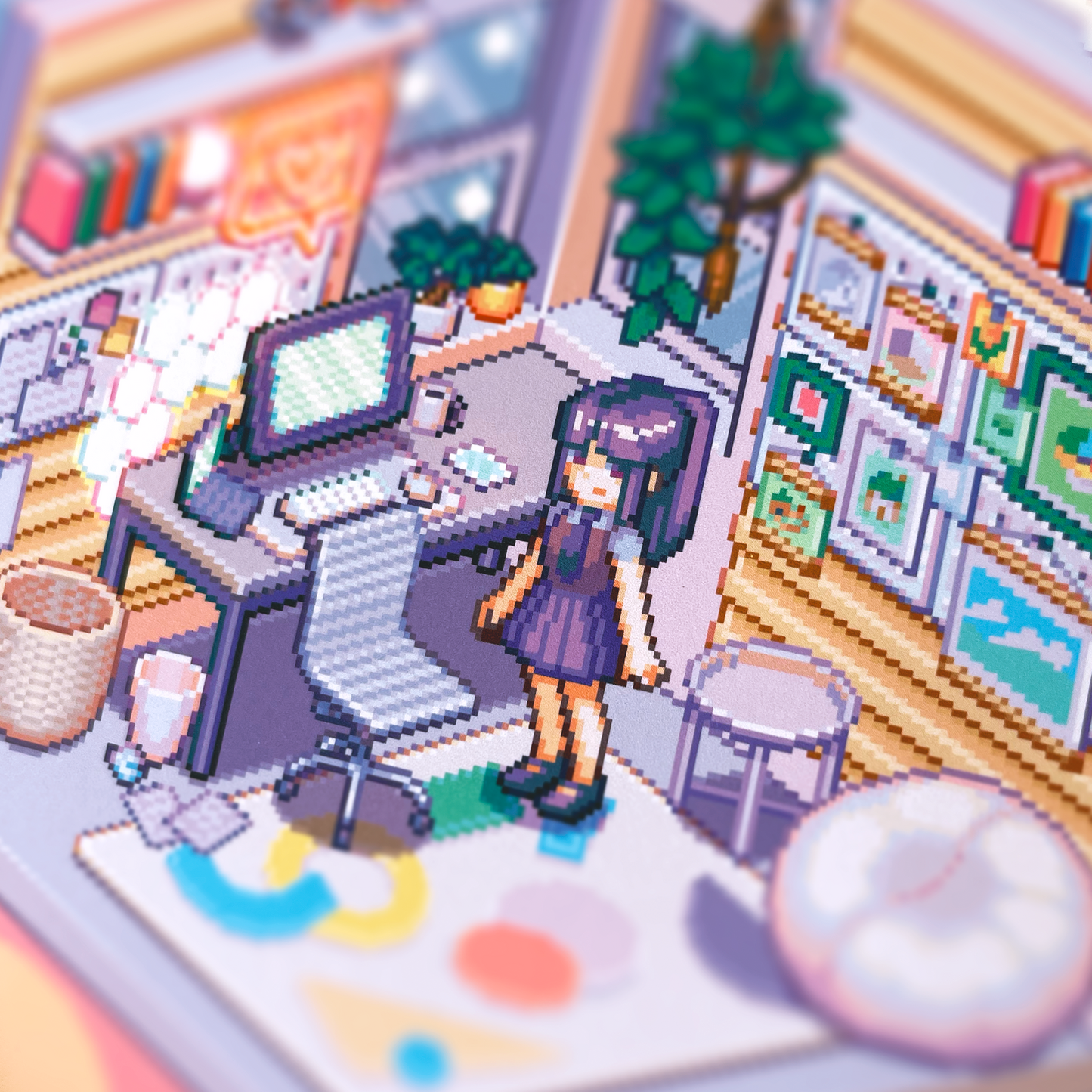 Pixel office print