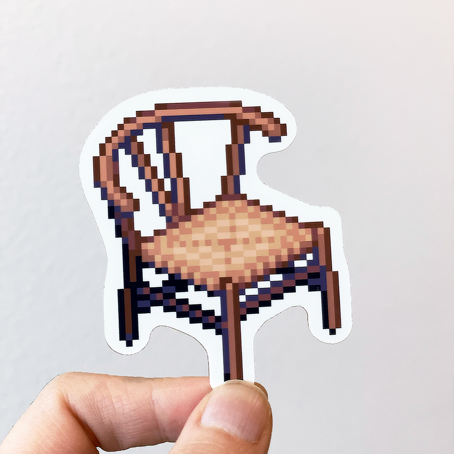 Wishbone chair pixel art sticker