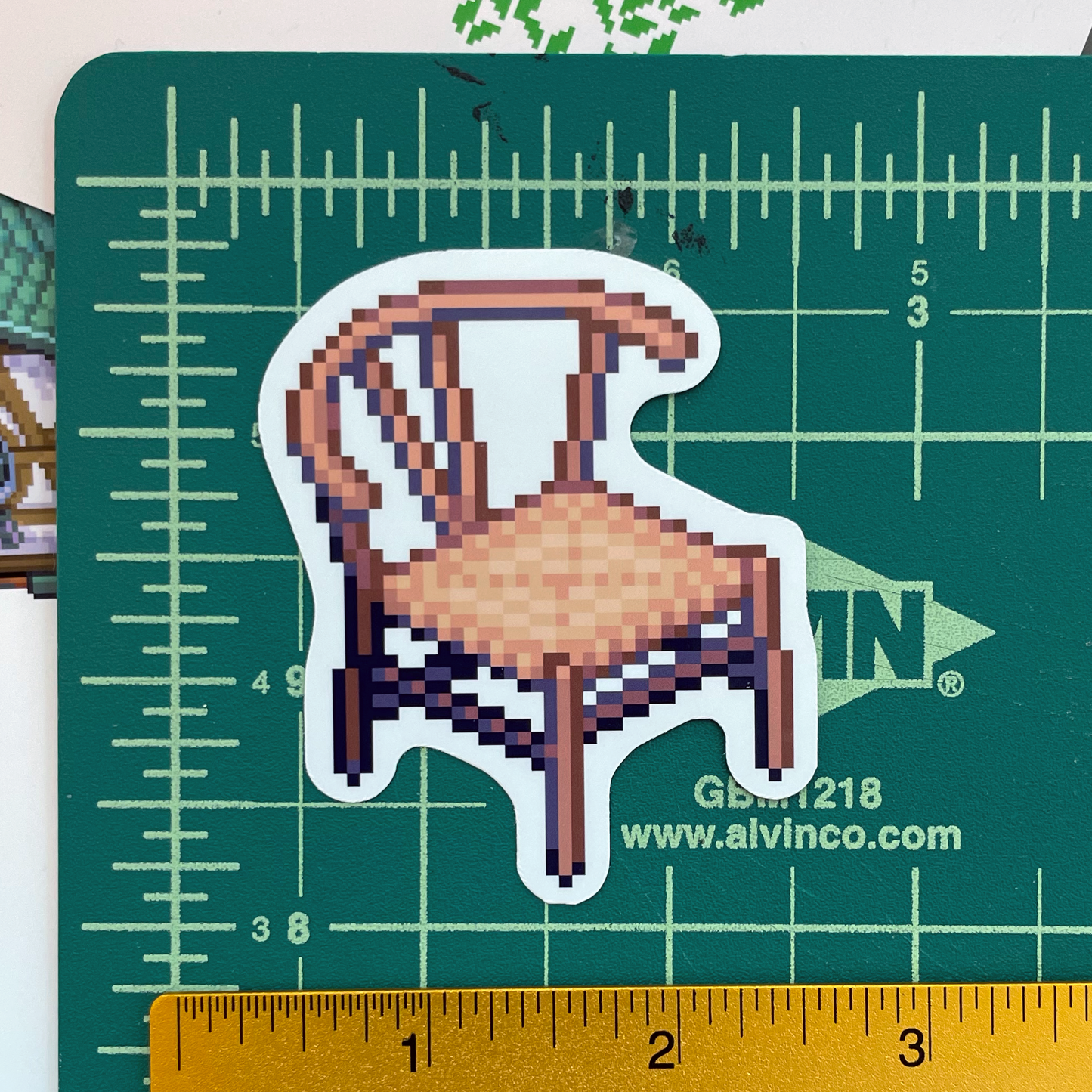 Wishbone chair pixel art sticker